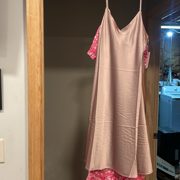 100% silk mauve dress size 2 NWT slip dress - Picture 5 of 6